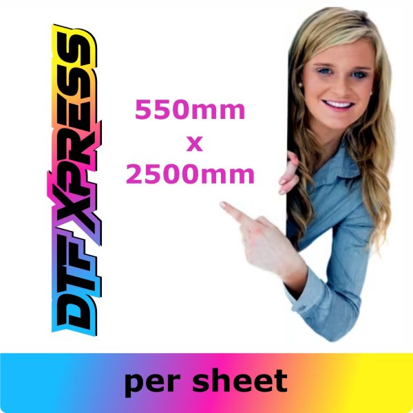 print sheet 550 x 2500mm, dtf printing, direct to film printing, tshirt printing