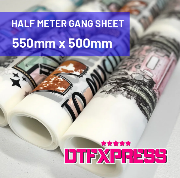 gangsheet 550mm x 500mm, DTF Print Sheet 550 x 500mm