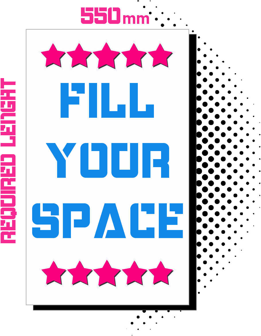 fill your space dtf gangsheet, dtf printing cape town
